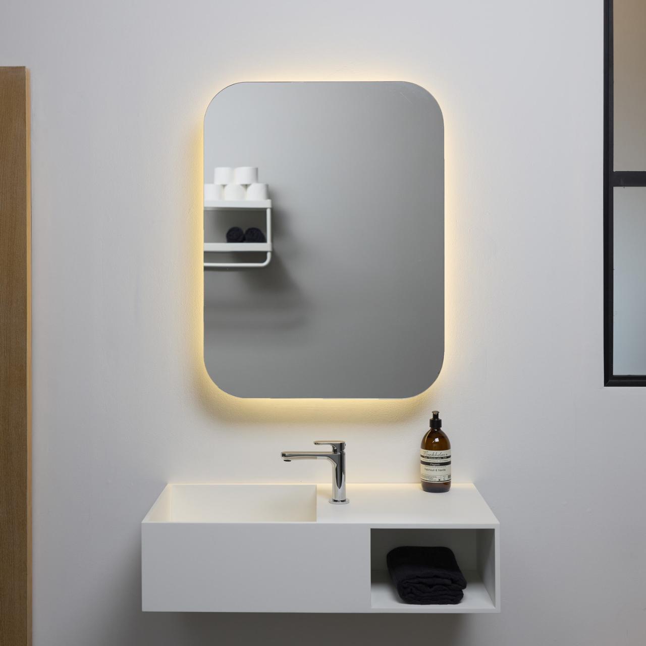 Rounded speilskap 600x800 mm