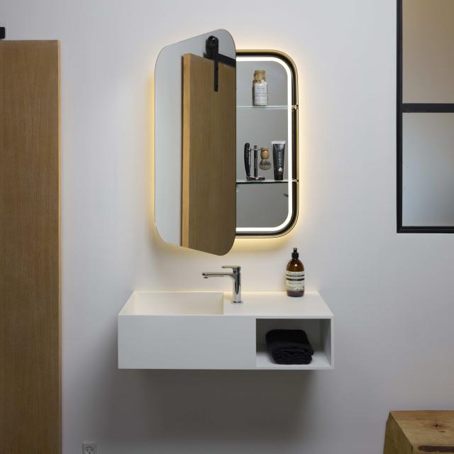 Rounded speilskap 600x800 mm