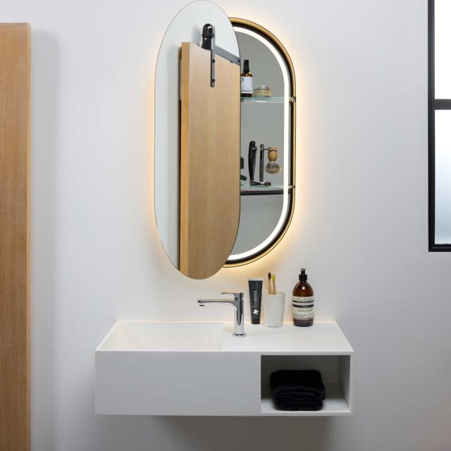 Oval speilskap 500x900 mm